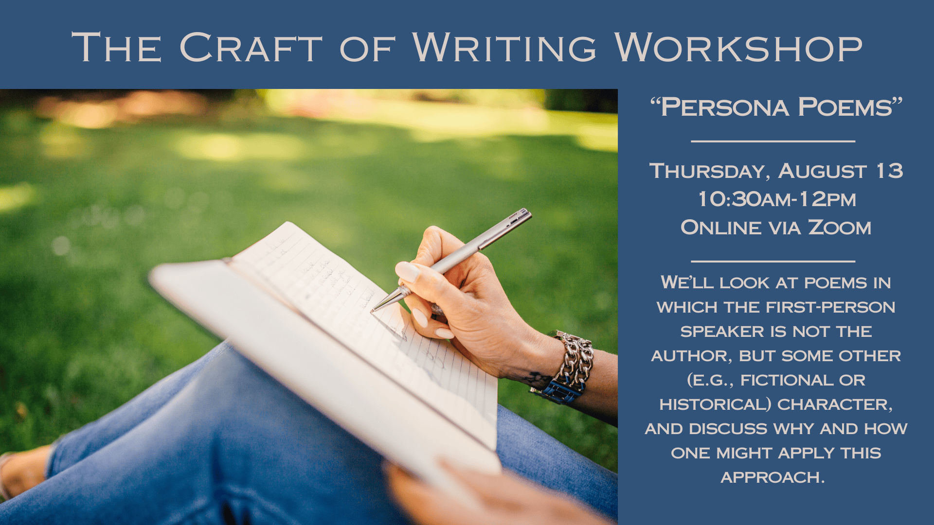 cc craft of writing august 2026