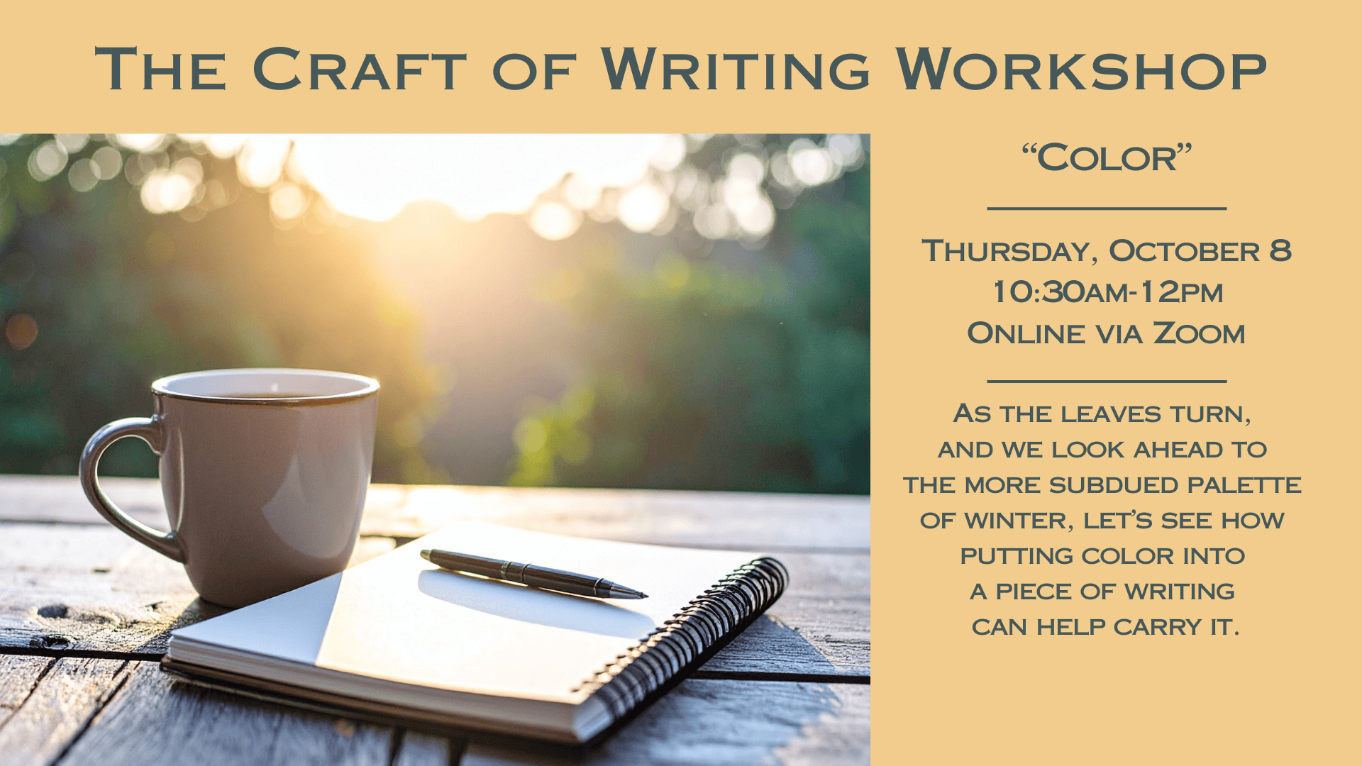 craft of writing october 2026