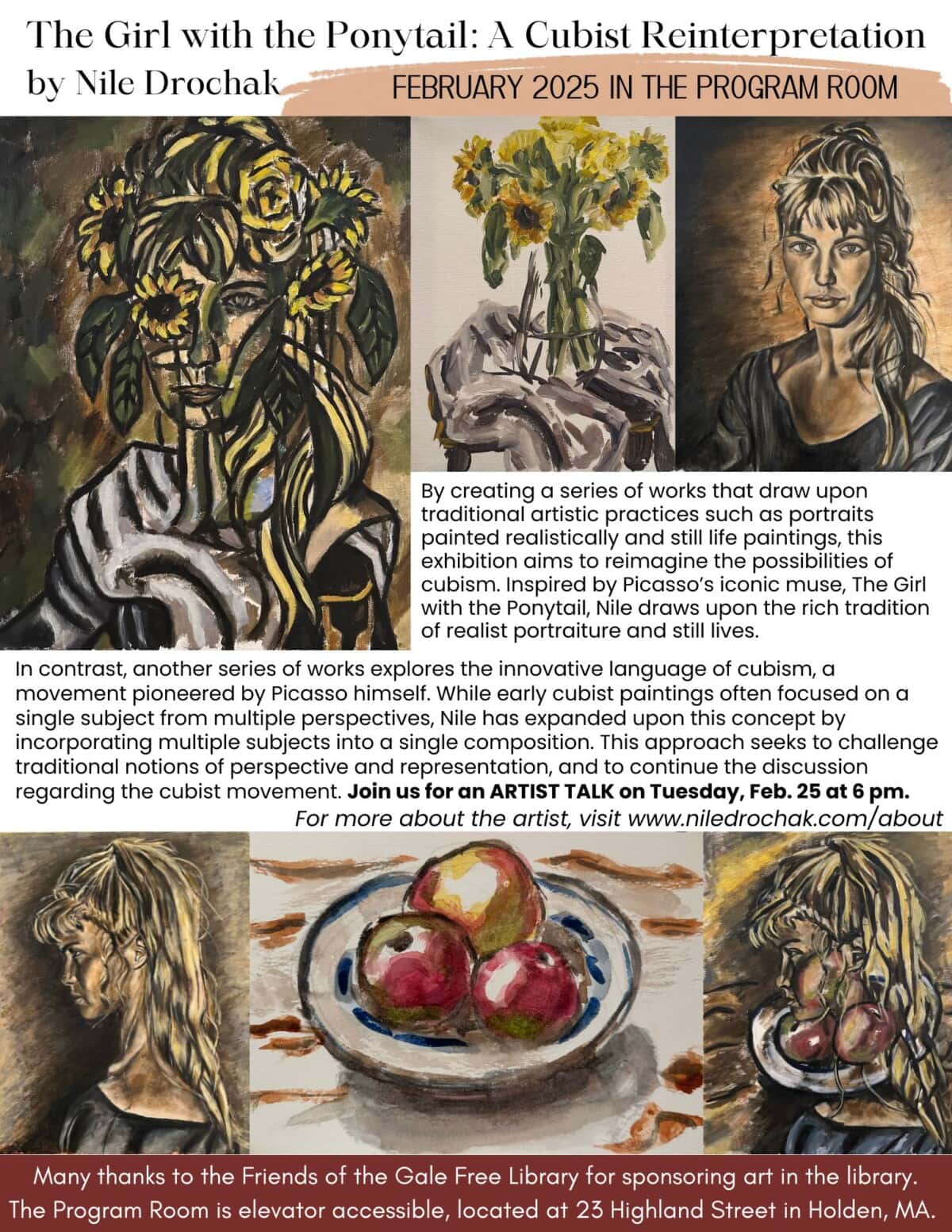 february 2025 art at the gale free nile drochak