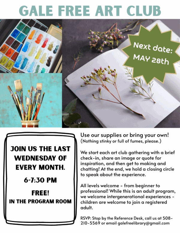 gale free art club monthly update (1)