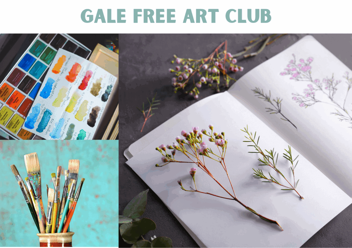 gale free art club website header