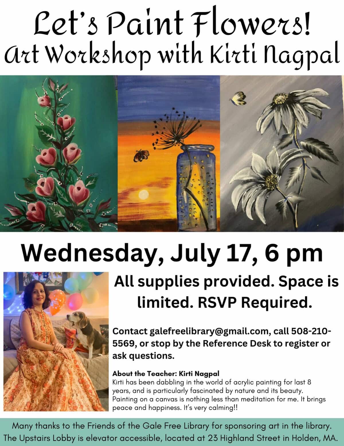 july 2024 art workshop art at the gale free kirti nagpal