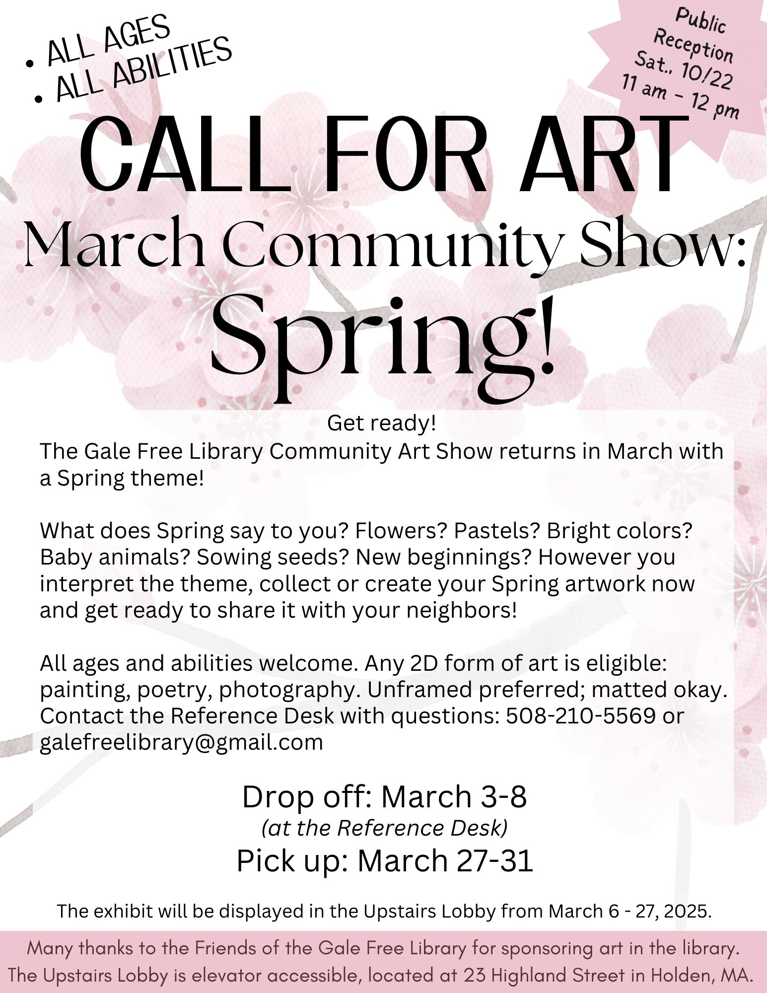 Community Art Show Gale Free Library