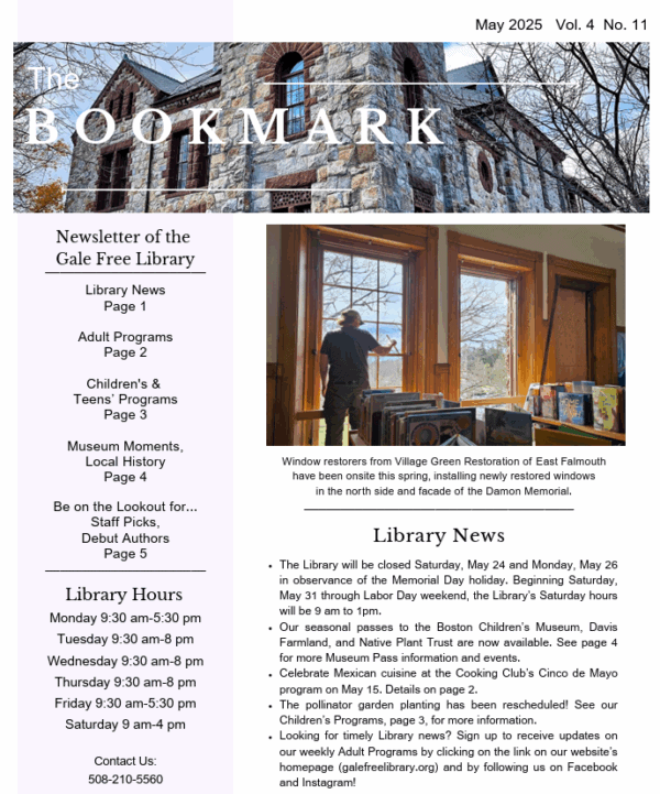 may 2025 bookmark cover