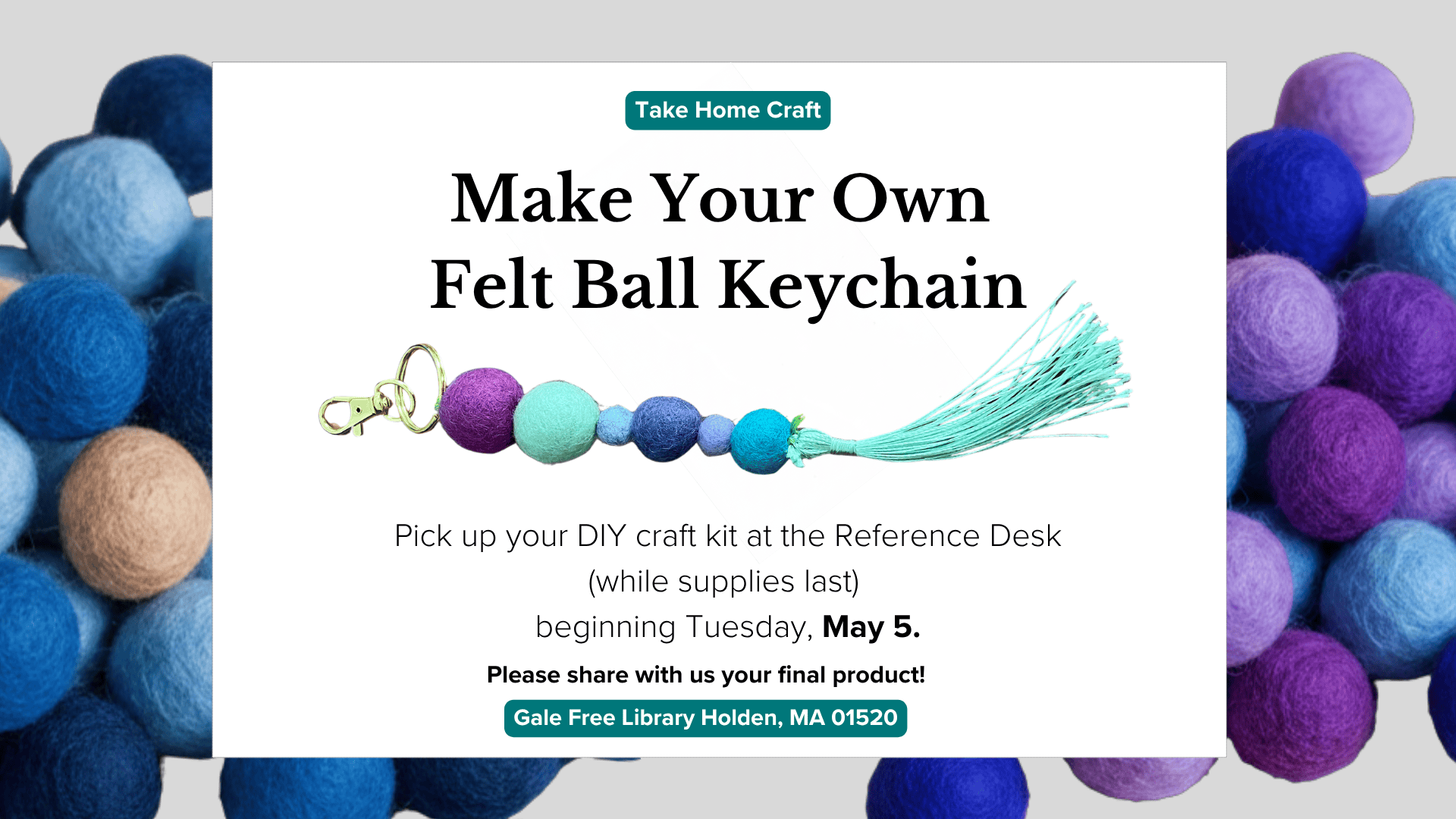 may 2026 take home craft keychain