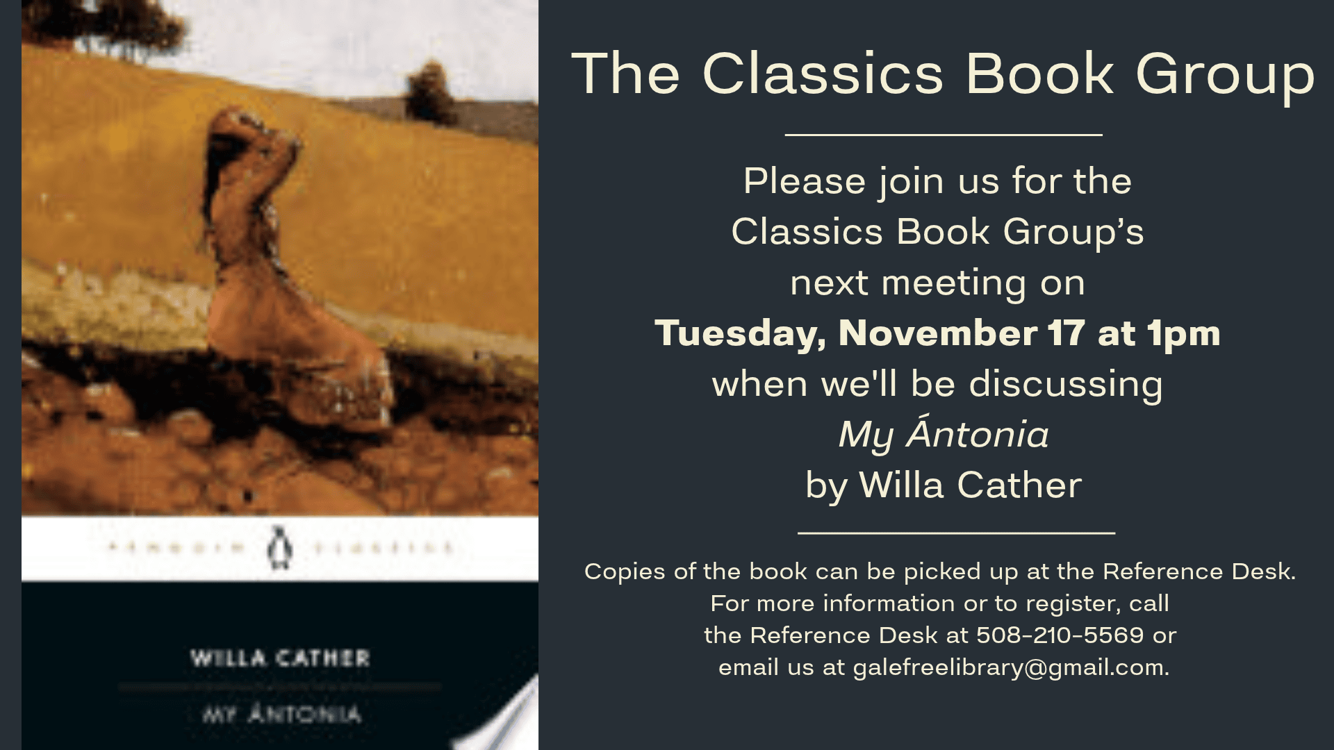 november 2026 classics book group