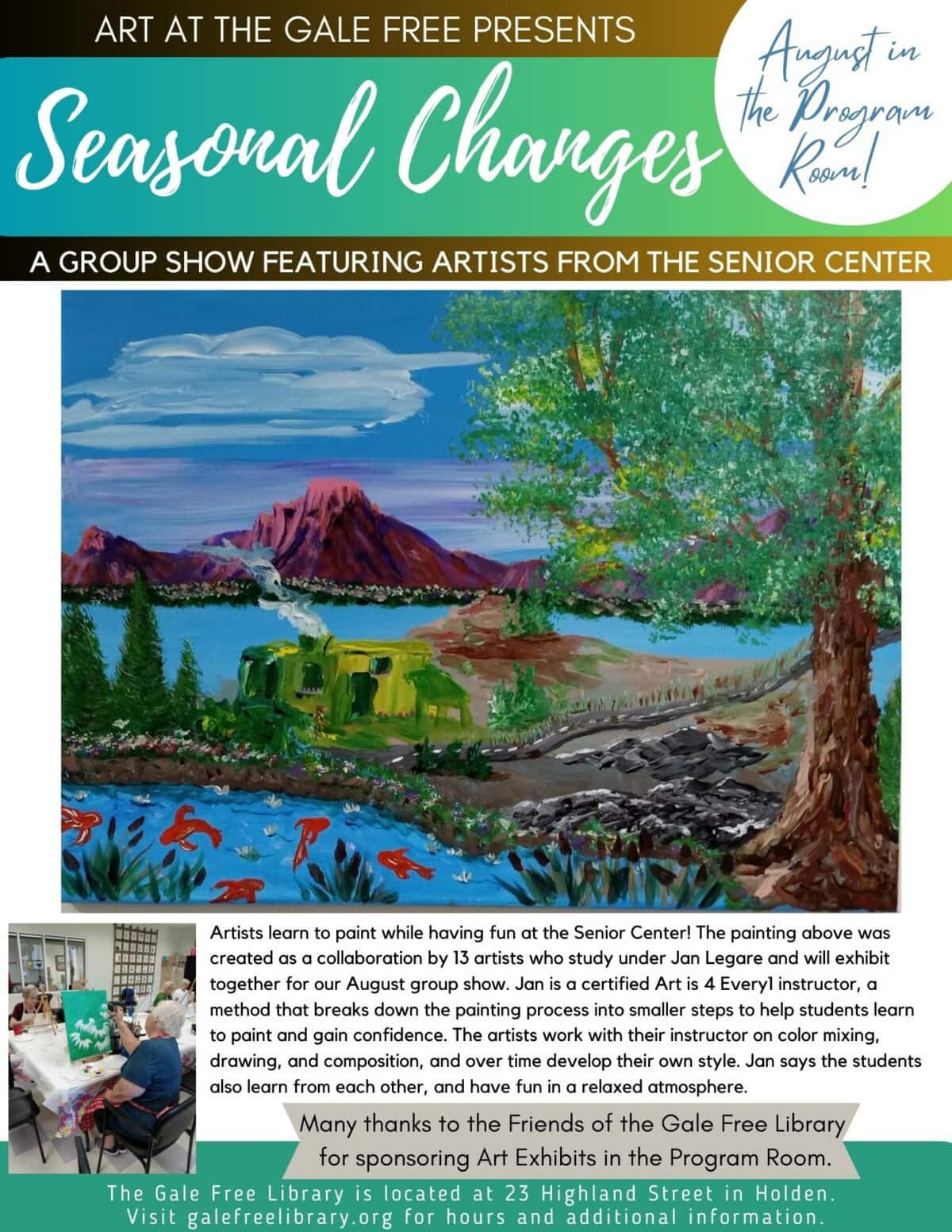 seasonal changes august 2023 art at the gale free