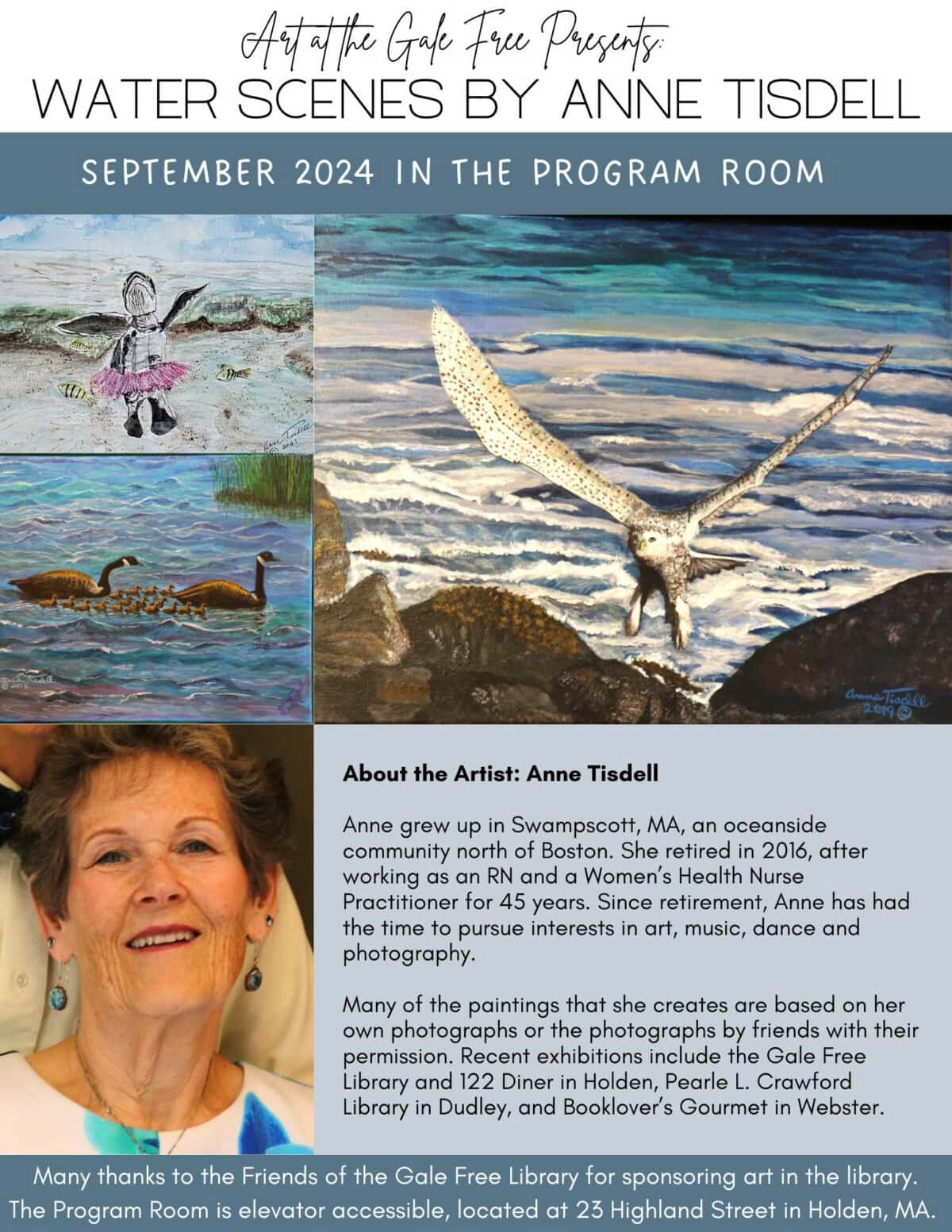 september 2024 art at the gale free anne tisdell