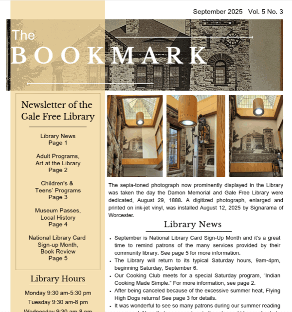 september 2025 bookmark cover