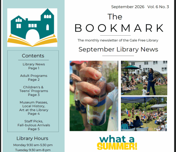 september 2026 bookmark cover