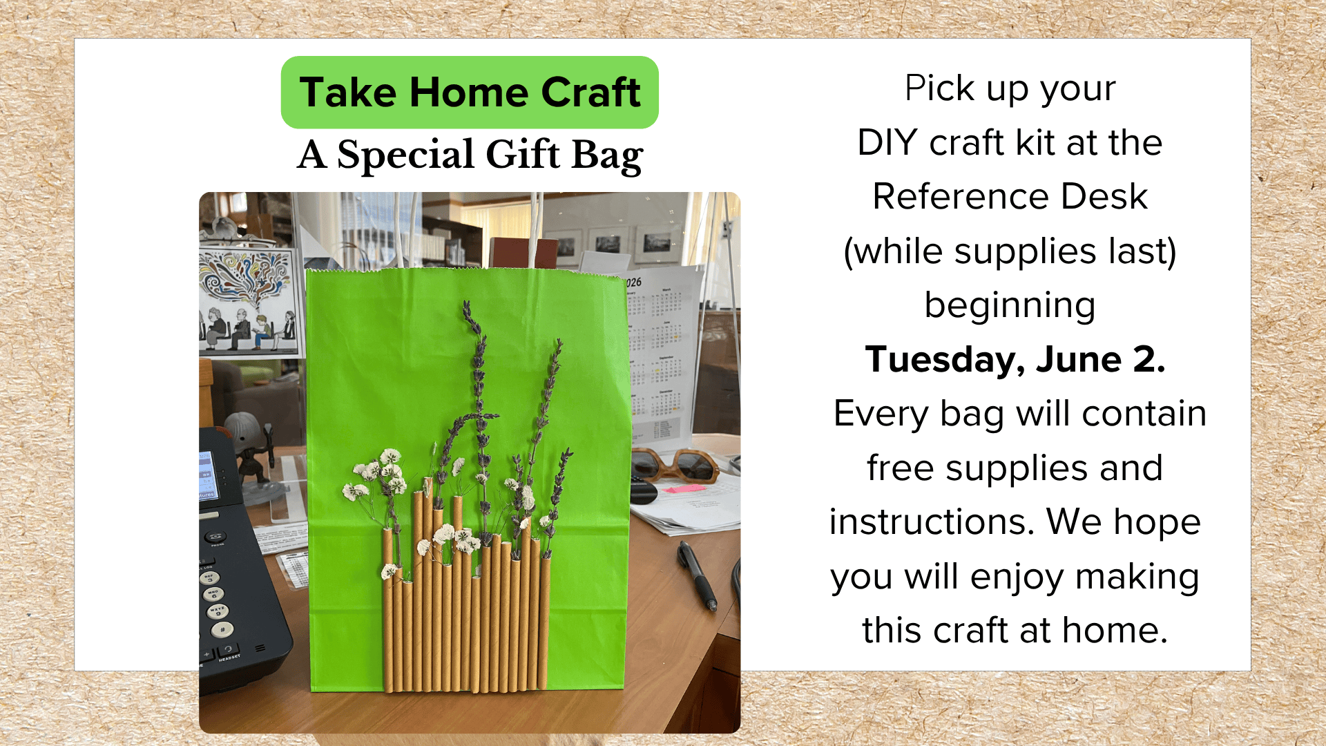 take home craft special gift bag (presentation)