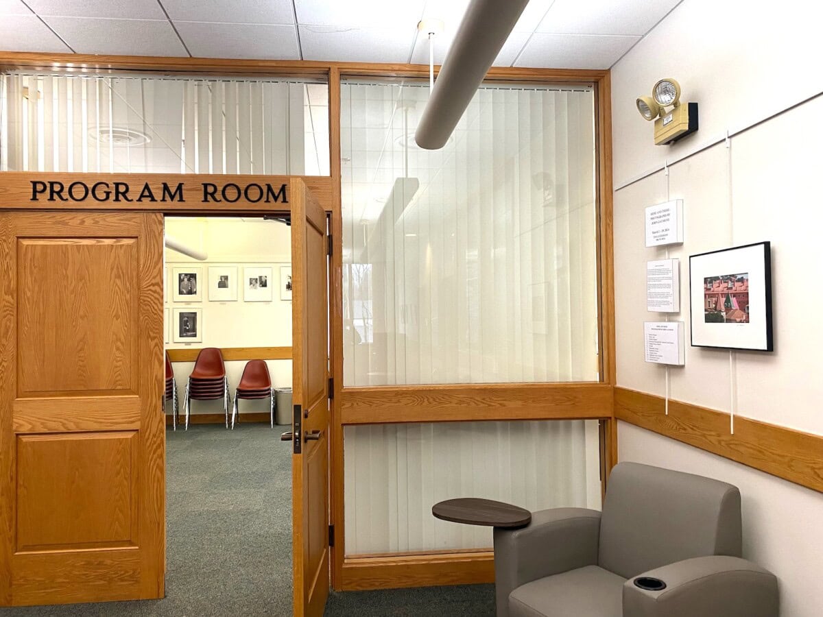 upstairs lobby program room adjacent john gaumond